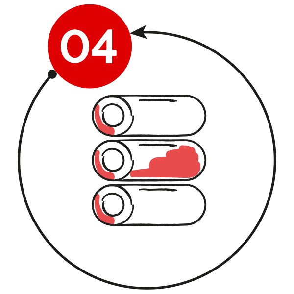 Printing process icon for vibrant designs on polywoven bags