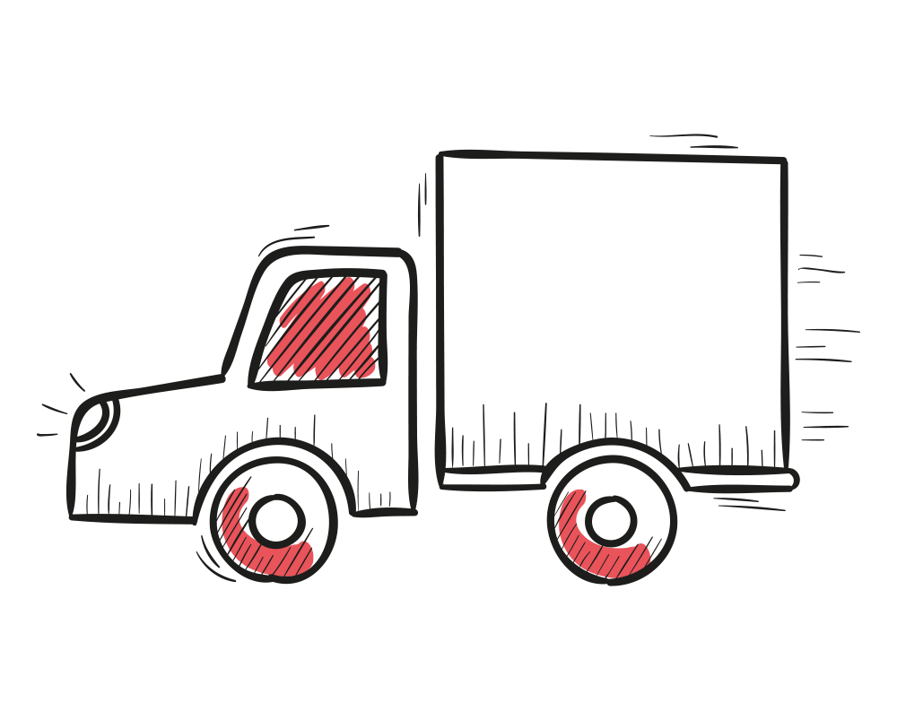 Icon illustrating delivering polypropylene bags from Wang On Fibres