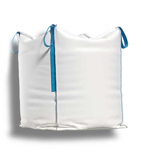 Large white bulk bag for heavy-duty packaging and transportation